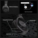 boAt Rockerz 550 Bluetooth Headphone without Mic (Dual Connectivity, Over Ear, Black)