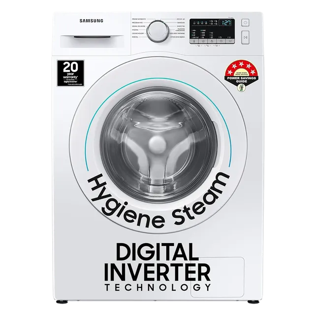 SAMSUNG 7 kg 5 Star Inverter Fully Automatic Front Load Washing Machine (WW70T4020EE/TL, Diamond Drum, White)-OPEN BOX