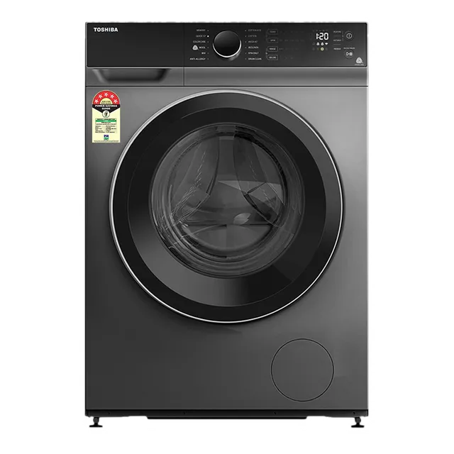 TOSHIBA 9 kg 5 Star Fully Automatic Front Load Washing Machine (TW-BJ100M4-IND(SK), In-Built Heater, Silver)-OPEN BOX