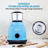 Croma 500 Watt 3 Jars Mixer Grinder (19000 RPM, Shock Proof Body, Blue) - OPEN BOX