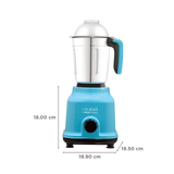 Croma 500 Watt 3 Jars Mixer Grinder (19000 RPM, Shock Proof Body, Blue) - OPEN BOX