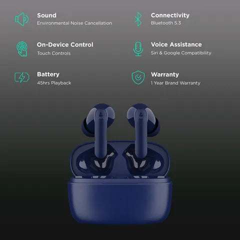 boAt Airdopes 138 Pro TWS Earbuds (Royal Blue)