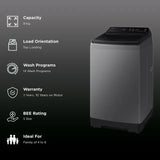 SAMSUNG 9 Kg 5 Star Inverter Fully Automatic Top Load Washing Machine (WA90BG4542BDTL, Diamond Drum, Dark Grey)-OPENBOX