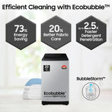 SAMSUNG 8 Kg 5 Star Inverter Fully Automatic Top Load Washing Machine (WA80BG4441BGTL, Diamond Drum, Light Grey)-OPEN BOX