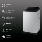 SAMSUNG 8 Kg 5 Star Inverter Fully Automatic Top Load Washing Machine (WA80BG4441BGTL, Diamond Drum, Light Grey)-OPEN BOX