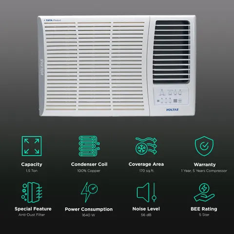 Voltas W/AC INV 1.5T 185V VRE 2ADJ 5S(OPENBOX)