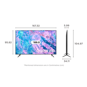 SAMSUNG Series 7 189 cm (75 inch) 4K Ultra HD LED Tizen TV with Crystal Processor