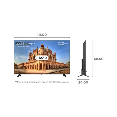 Croma 127 cm (50 inch) 4K Ultra HD LED Google TV (model 50UGC24601)