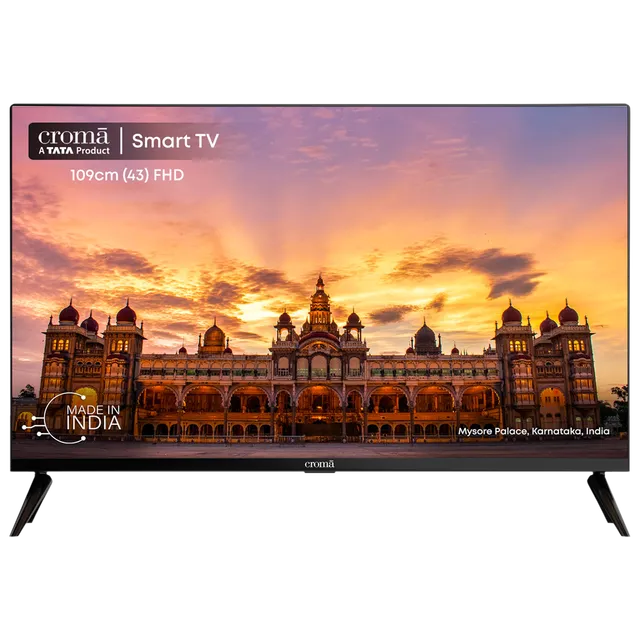 Croma 109 cm (43 inch) Full HD LED Smart TV with Bezel Less Display (CREL43FSD24601, 2023 Model)