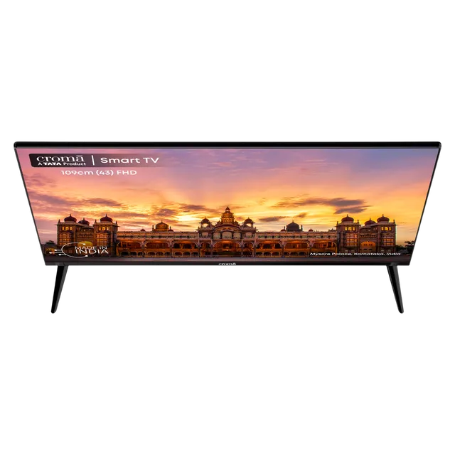 Croma 109 cm (43 inch) Full HD LED Smart TV with Bezel Less Display (CREL43FSD24601, 2023 Model)