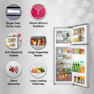 LG 246 Litres 3 Star Frost Free Double Door Convertible Refrigerator with Smart Diagnosis (GL-S262SPZX.DPZZEB, Shiny Steel)