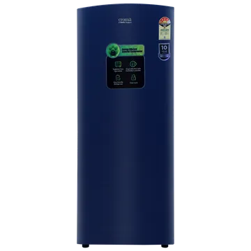 Croma 206 Litres 4 Star Direct Cool Single Door Refrigerator with Inverter Compressor (CRLR206DIE302702, Blue)