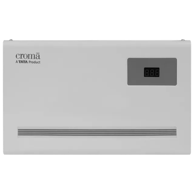 Croma 9 Amps Voltage Stabilizer For 1.5T Air Conditioner (150 - 270 V, Thermal Overload Protection, CRLS150KAA297201, White) - OPEN BOX