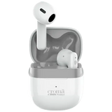 Croma TWS Earbuds with Environmental Noise Cancellation (IPX4 Waterproof, Fast Charging, White and Grey)