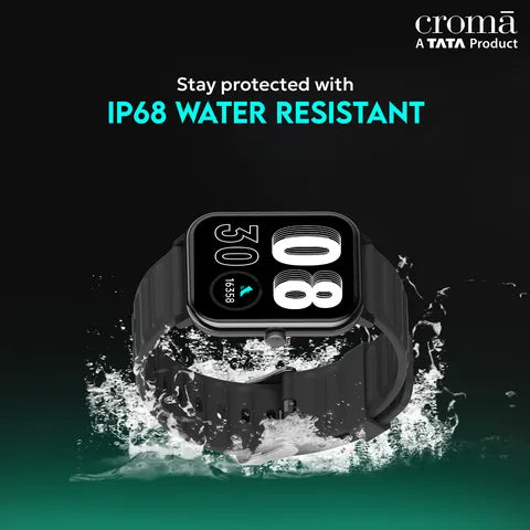 Croma Stride Smartwatch (Model: CRSWISCSWA029901, Black)