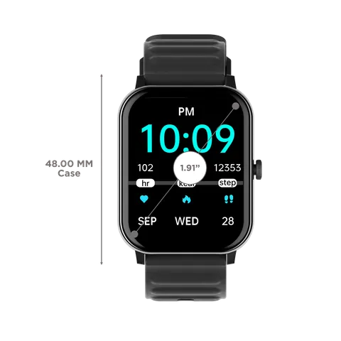 Croma Stride Smartwatch (Model: CRSWISCSWA029901, Black)