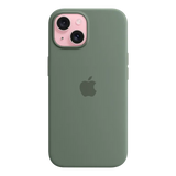 Apple Soft Silicone Back Cover for Apple iPhone 15 (MagSafe Charging Support, Cypress)