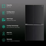 LG 650 Litres 3 Star Frost Free Side by Side Refrigerator (GL-B257EES3, Ebony Sheen)