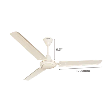 Crompton Surebreeze Hill Briz 1 Star 1200mm 3 Blade Copper Motor Ceiling Fan (High Velocity, Ivory) (OPENBOX)