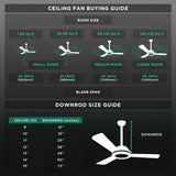 Crompton Surebreeze Hill Briz 1 Star 1200mm 3 Blade Copper Motor Ceiling Fan (High Velocity, Ivory) (OPENBOX)