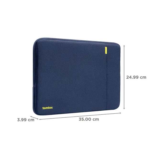 tomtoc A13D2B2 Recycled Fabric Laptop Sleeve for 14 Inch Laptop (Water Resistant, Blue)-OPEN  BOX