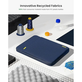 tomtoc A13D2B2 Recycled Fabric Laptop Sleeve for 14 Inch Laptop (Water Resistant, Blue)-OPEN  BOX