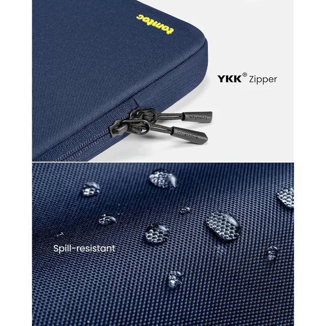 tomtoc A13D2B2 Recycled Fabric Laptop Sleeve for 14 Inch Laptop (Water Resistant, Blue)-OPEN  BOX