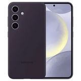 SAMSUNG Silicone Back Cover for Galaxy S24 (Combining Style and Durability, Dark Violet)