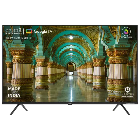 Croma 140 cm (55 inch) LED 4K UHD WCG-QLED Google TV with Dolby Vision