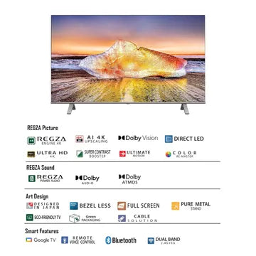 TOSHIBA C350MP 139 cm (55 inch) 4K Ultra HD LED Google TV with Regza Engine 4K