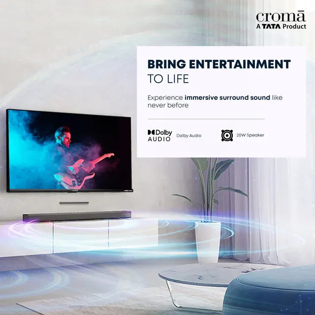 Croma 80 cm (32 inch) HD Ready LED Smart Google TV with Dolby Audio (OPENBOX)