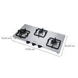 Croma Premium 3B SS Gas Stove AG1411 2MM (OPENBOX)