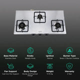 Croma Premium 3B SS Gas Stove AG1411 2MM (OPENBOX)