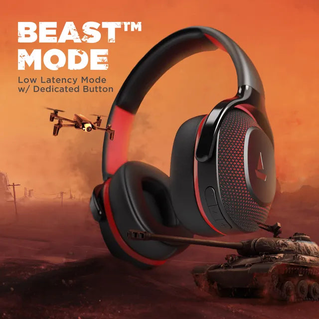 boAt Rockerz 425 Bluetooth Headphone with Mic (Environmental Noise Cancellation, Over Ear, Active Black) (OPENBOX)