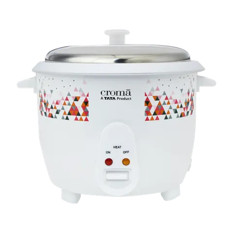 Croma 1.8L Electric Rice Cooker (White)