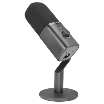 Croma USB, XLR & 3.5 Jack Wired Microphone with Touch Mute Button (Black) (OPENBOX)