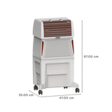 Symphony Touch 50 Litres Desert Air Cooler with Fully Closable Louvers (CFD Technology) (OPENBOX)