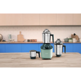 PHILIPS 800 Watt 3 Jars Mixer Grinder (MicroGrind Technology, Green) - OPEN BOX
