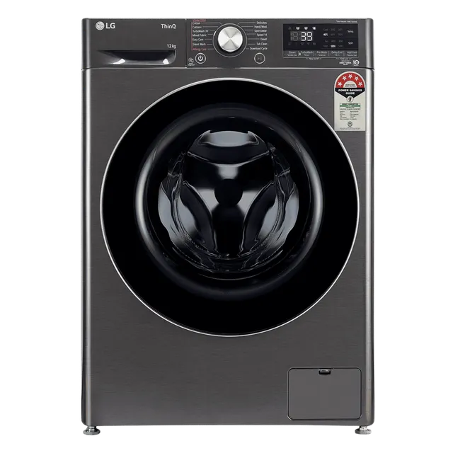 LG 12 kg 5 Star Wi-Fi Inverter Fully Automatic Front Load Washing Machine (FHP1412Z9B.APBQEIL, AI Direct Drive, Platinum Black) - OPENBOX