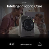 LG 12 kg 5 Star Wi-Fi Inverter Fully Automatic Front Load Washing Machine (FHP1412Z9B.APBQEIL, AI Direct Drive, Platinum Black) - OPENBOX