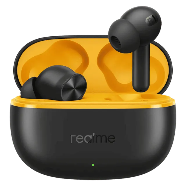 realme Buds T200 Lite TWS Earbuds with Environmental Noise Cancellation (IPX4 Water Resistant, Dual Device Connection, Volt Black) - OPENBOX