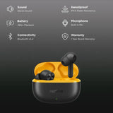 realme Buds T200 Lite TWS Earbuds with Environmental Noise Cancellation (IPX4 Water Resistant, Dual Device Connection, Volt Black) - OPENBOX