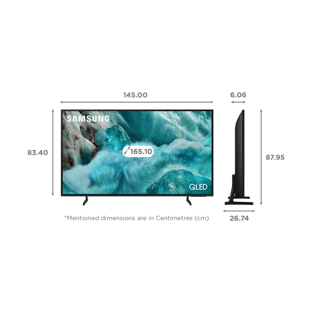 SAMSUNG Q7F 165 cm (65 inch) QLED 4K Ultra HD Smart Tizen TV with Google Voice Assistant (2025 model)- OPEN BOX
