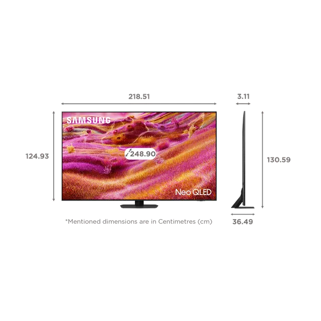 SAMSUNG QN90F 248 cm (98 inch) Neo QLED 4K Ultra HD Smart Tizen TV with Buit-in IoT (2025 model)-OPENBOX