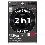 LG 12/7 kg Wi-Fi Inverter Fully Automatic Front Load Washer Dryer (Vivace WD, FHD1207STB.APBQEIL, AI Direct Drive, Platinum Black)-OPENOX