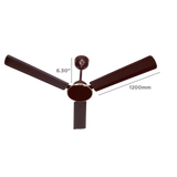 Croma 5 Star 1200mm 3 Blade BLDC Motor Ceiling Fan with Remote (Sleep Function, Brown) - OPEN BOX