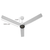 Croma 5 Star 1200mm 3 Blade BLDC Motor Ceiling Fan with Remote (LED Speed Indicator, White) - OPEN BOX