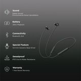 ealme Buds Wireless 5 Lite Neckband with Environmental Noise Cancellation (IP55 Dust & Water Resistant, Dual Device Connection , OPEN BOX