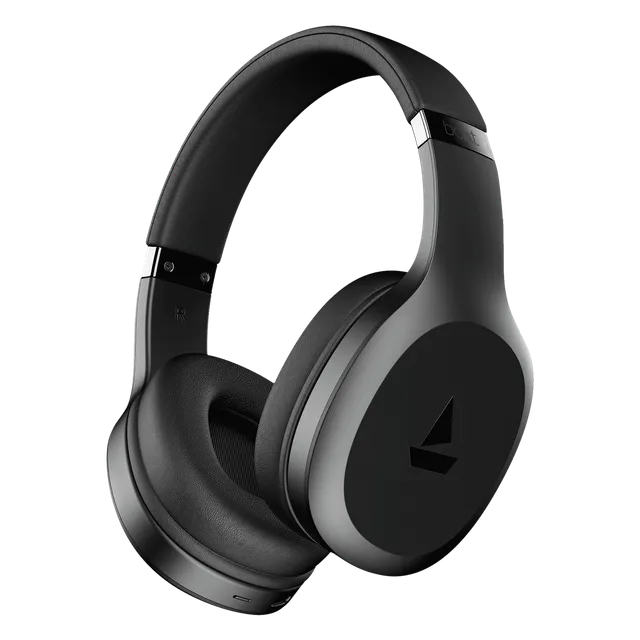 boAt Rockerz 412 Bluetooth Headphone with Mic (60 Hours Playback, Over Ear, Active Black)q-open box