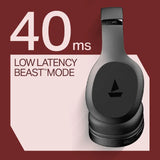 boAt Rockerz 412 Bluetooth Headphone with Mic (60 Hours Playback, Over Ear, Active Black)q-open box